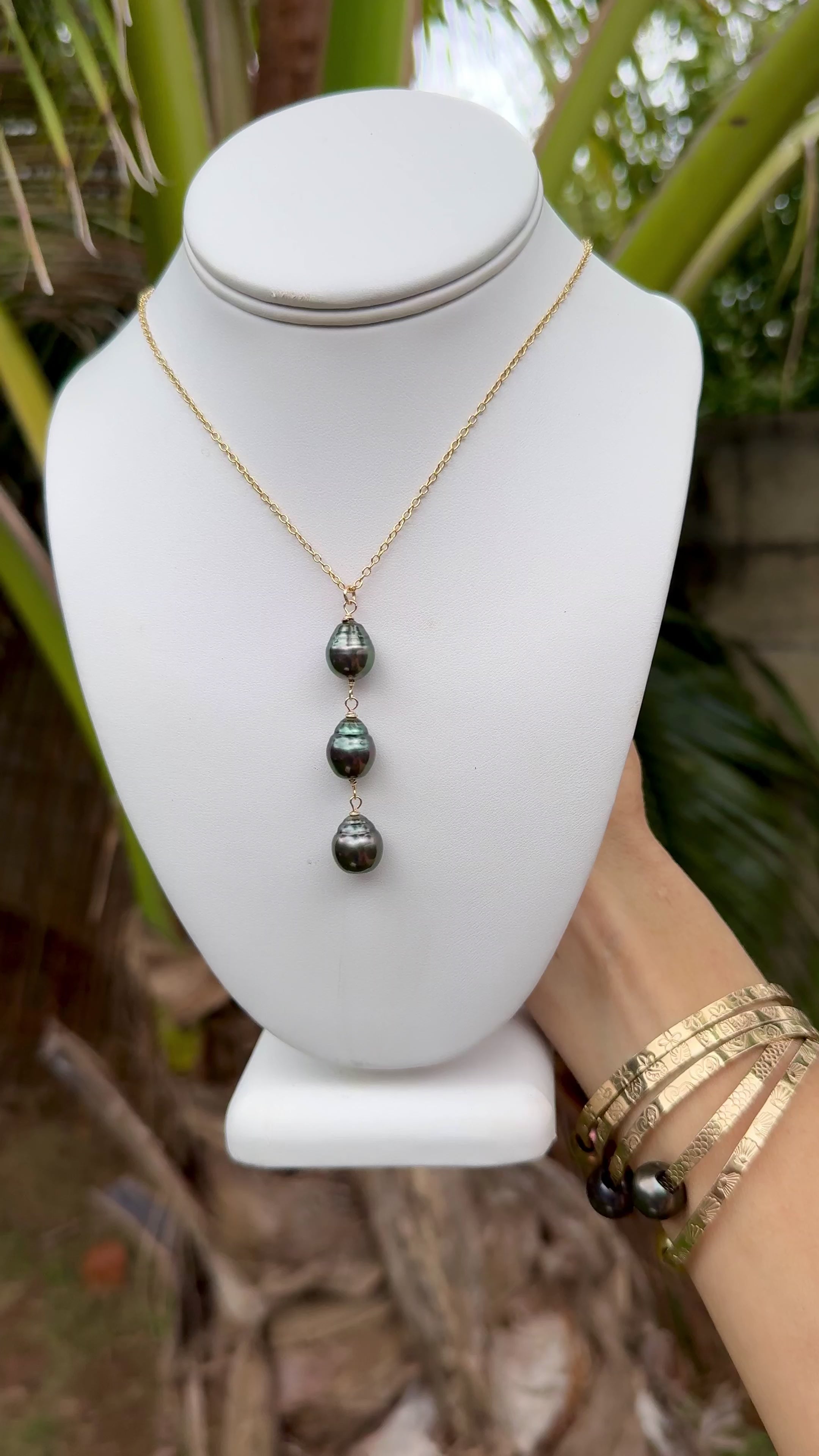 Tahitian Pearl Waterfall Necklace