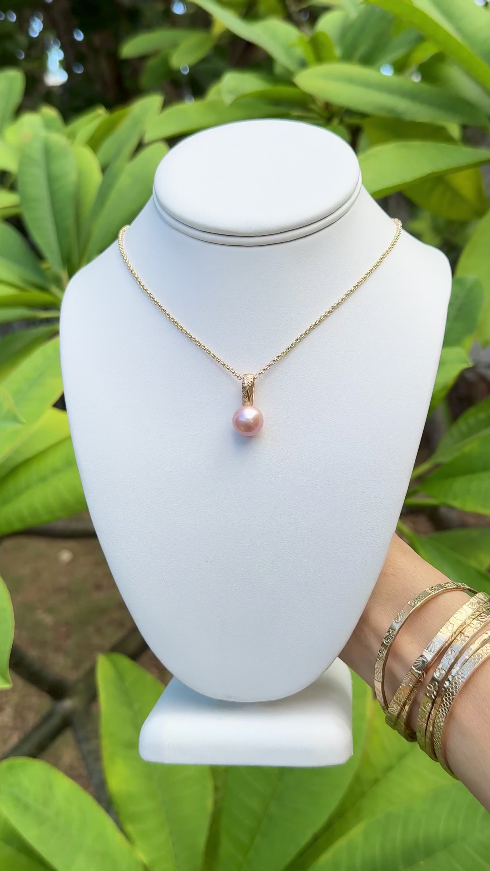 Pink Edison Heirloom Pendant Necklace