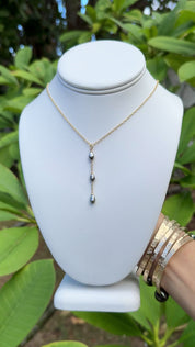 Tahitian Keshi Waterfall Necklace