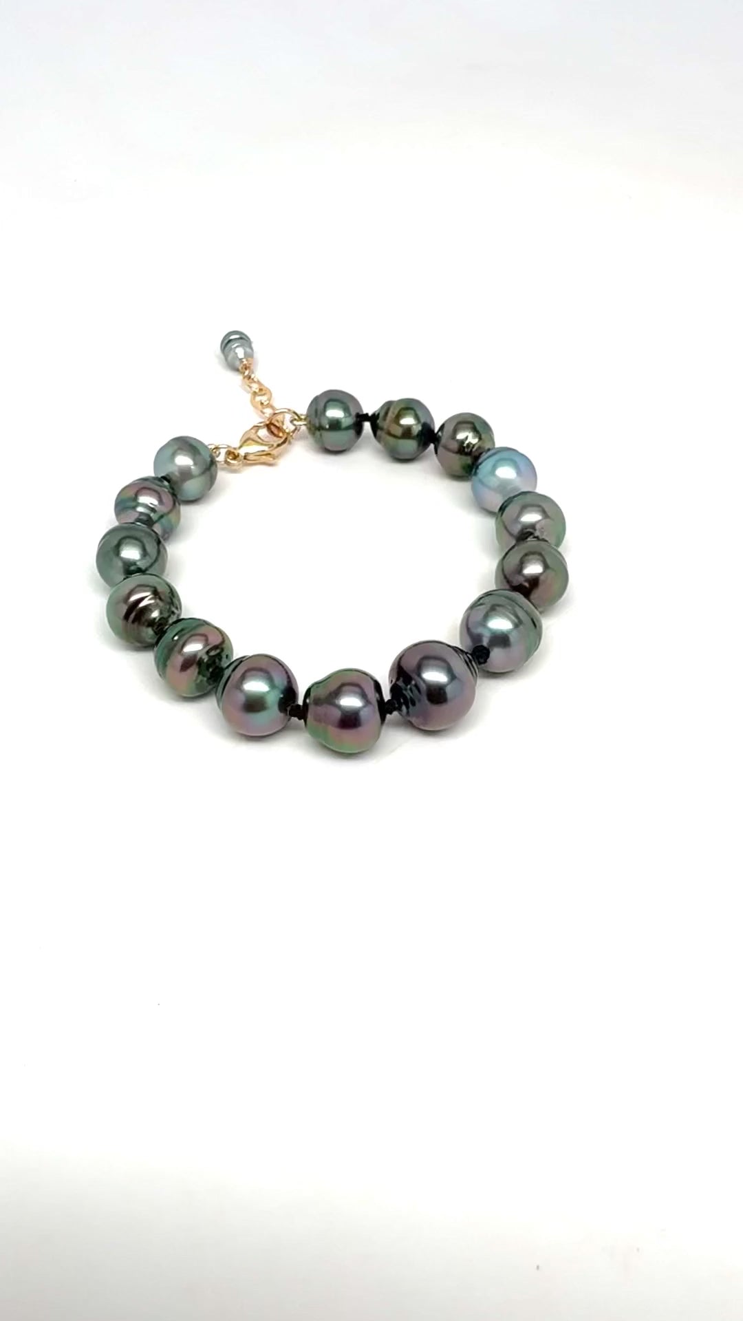 Tahitian Pearl Knotted Bracelet - 7 ”