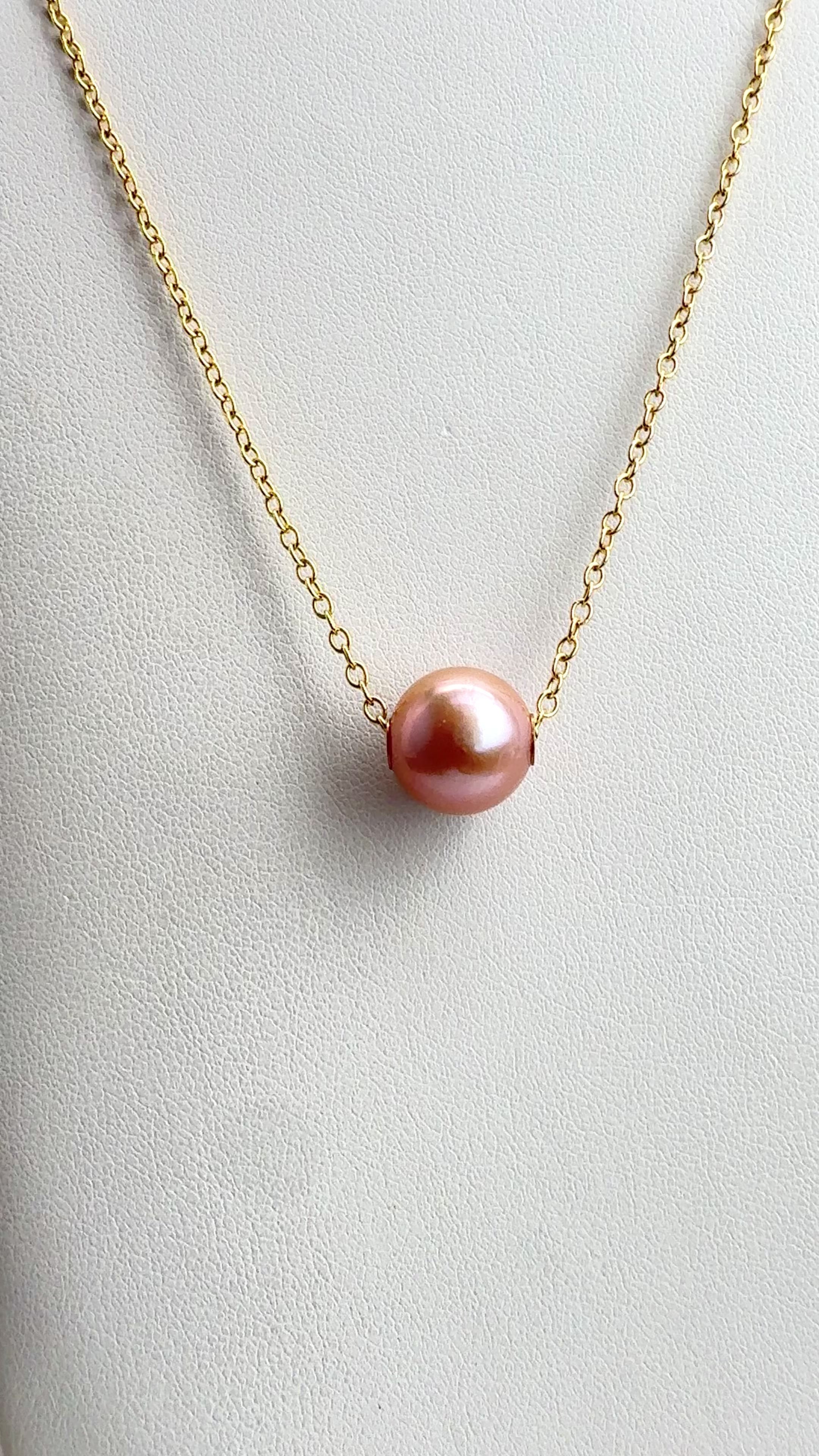 Pink Edison Floater Necklace