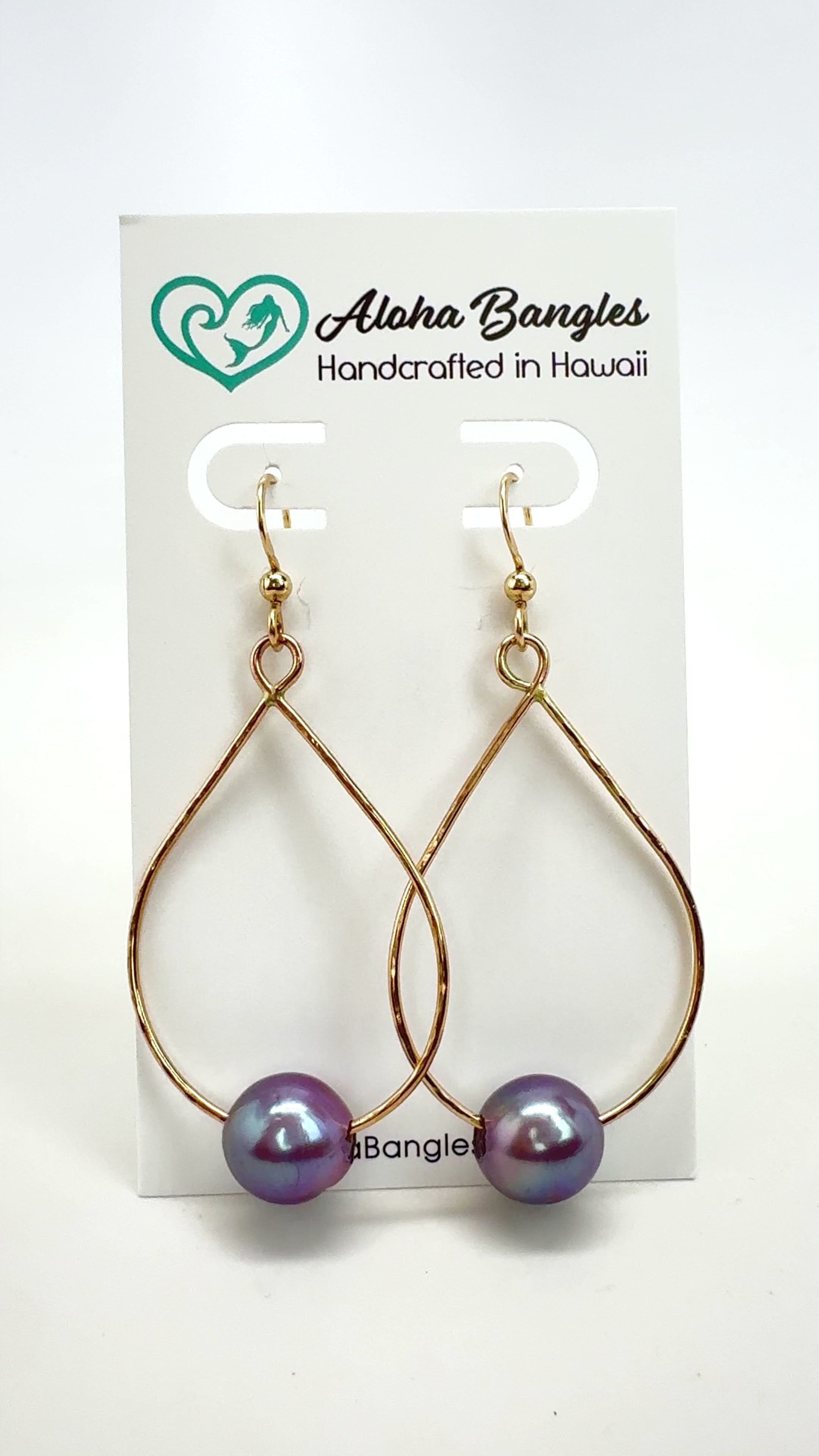 Purple Edison Teardrop Earrings