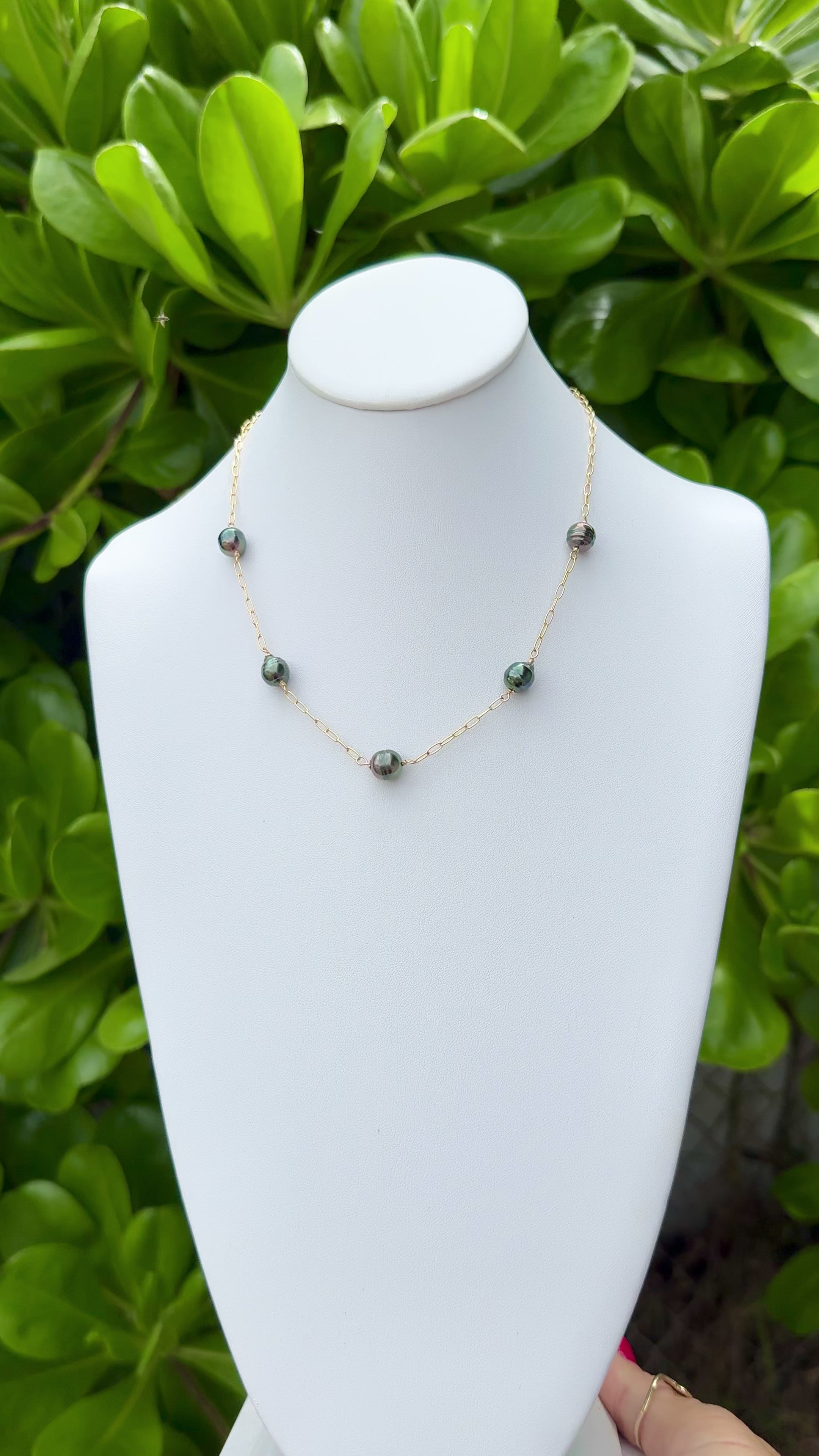 Tahitian Pearl Lei Necklace
