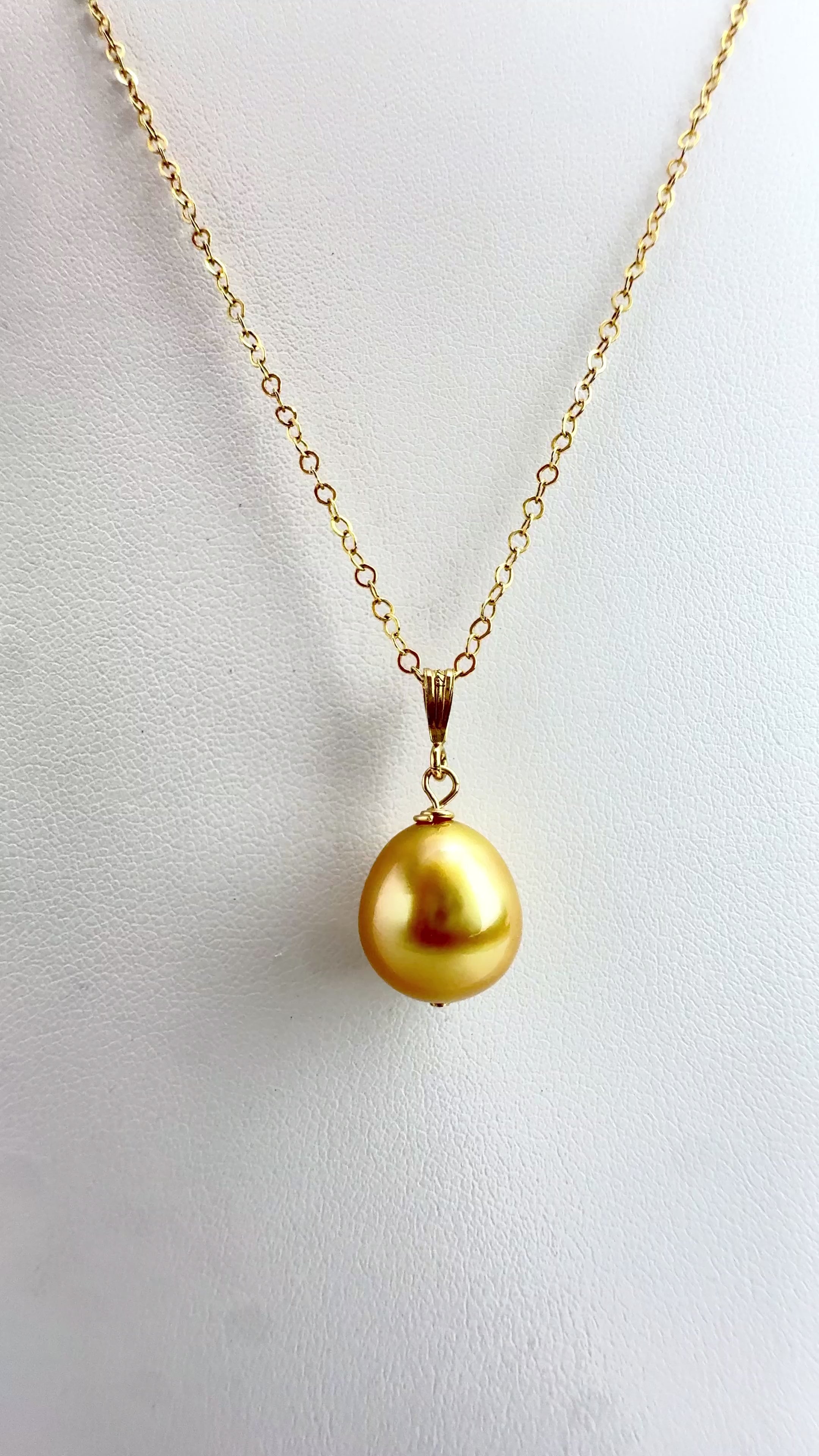 Golden South Sea Pendant Necklace #2