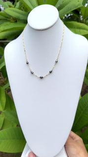 Tahitian Keshi Mini Lei Necklace
