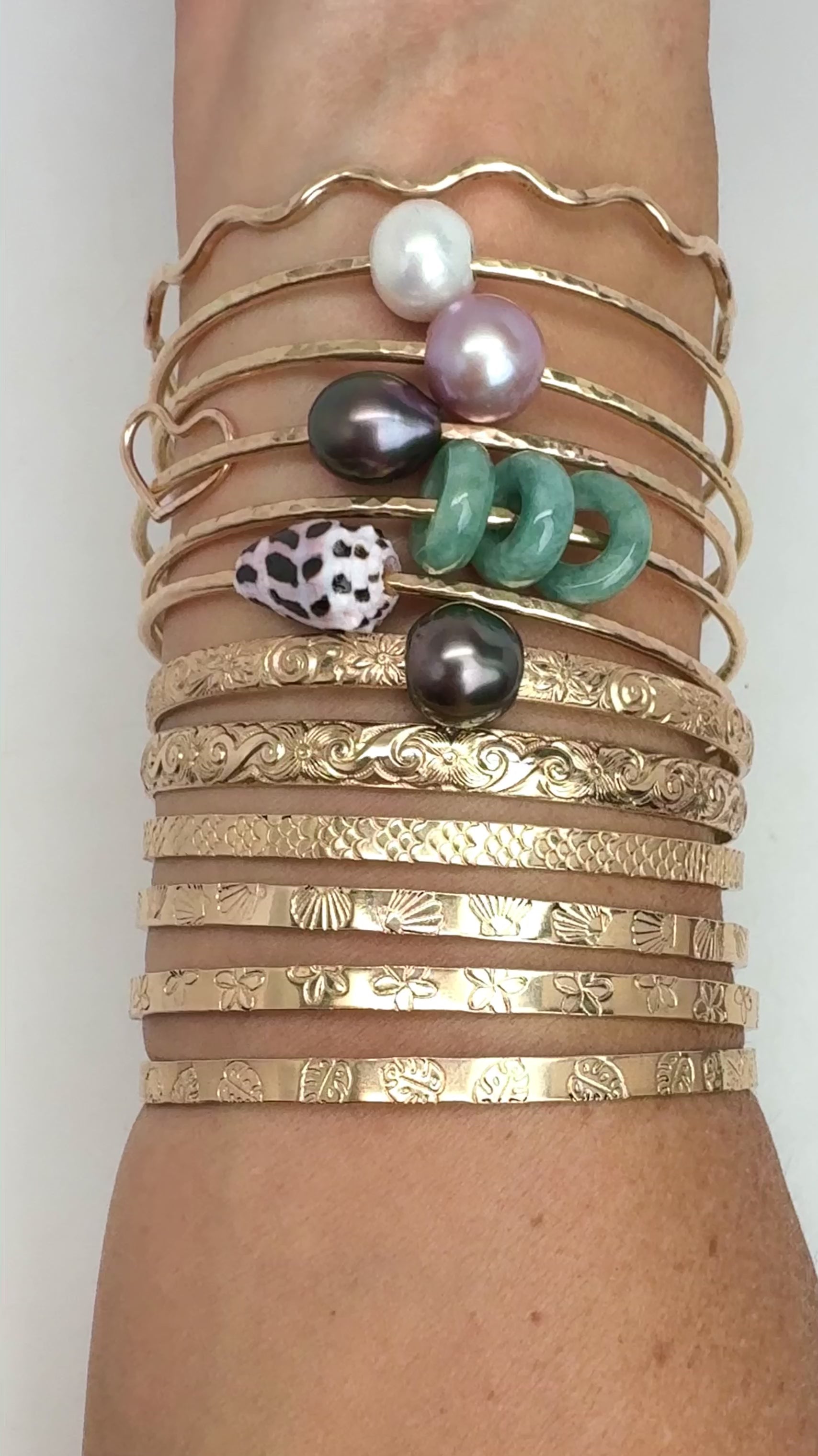 8” 14k GF Bangles