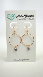 Tahitian Chroma Keshi Hoop Earrings