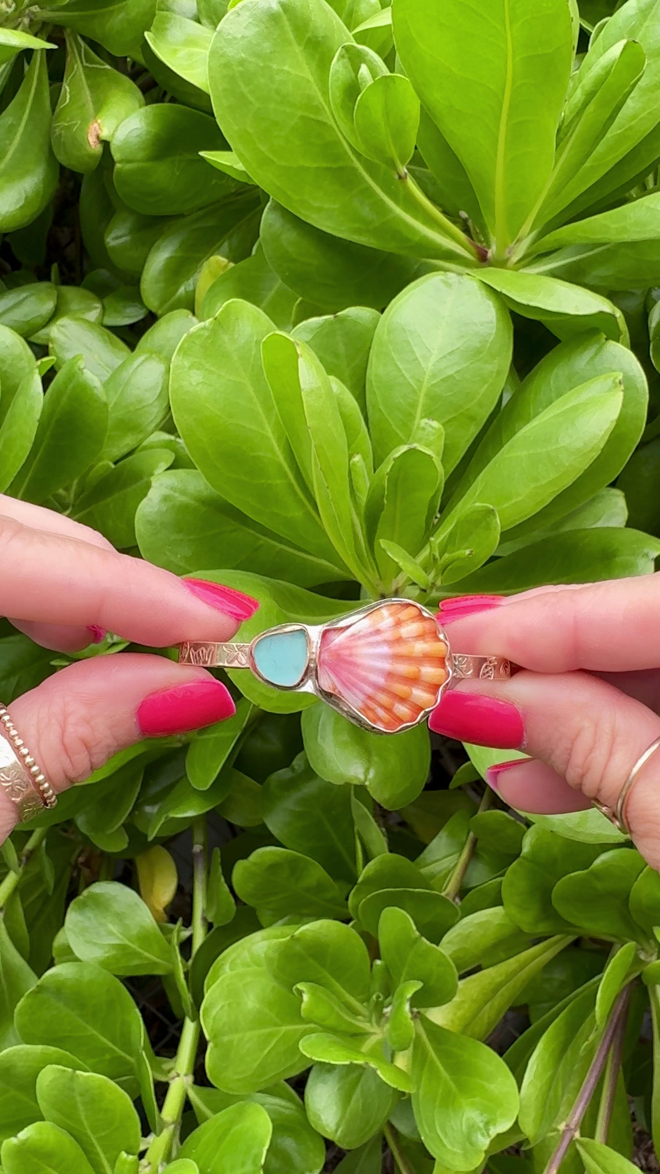 Tropical Gangster - Island Time Piece Bezeled Cuff Bracelet