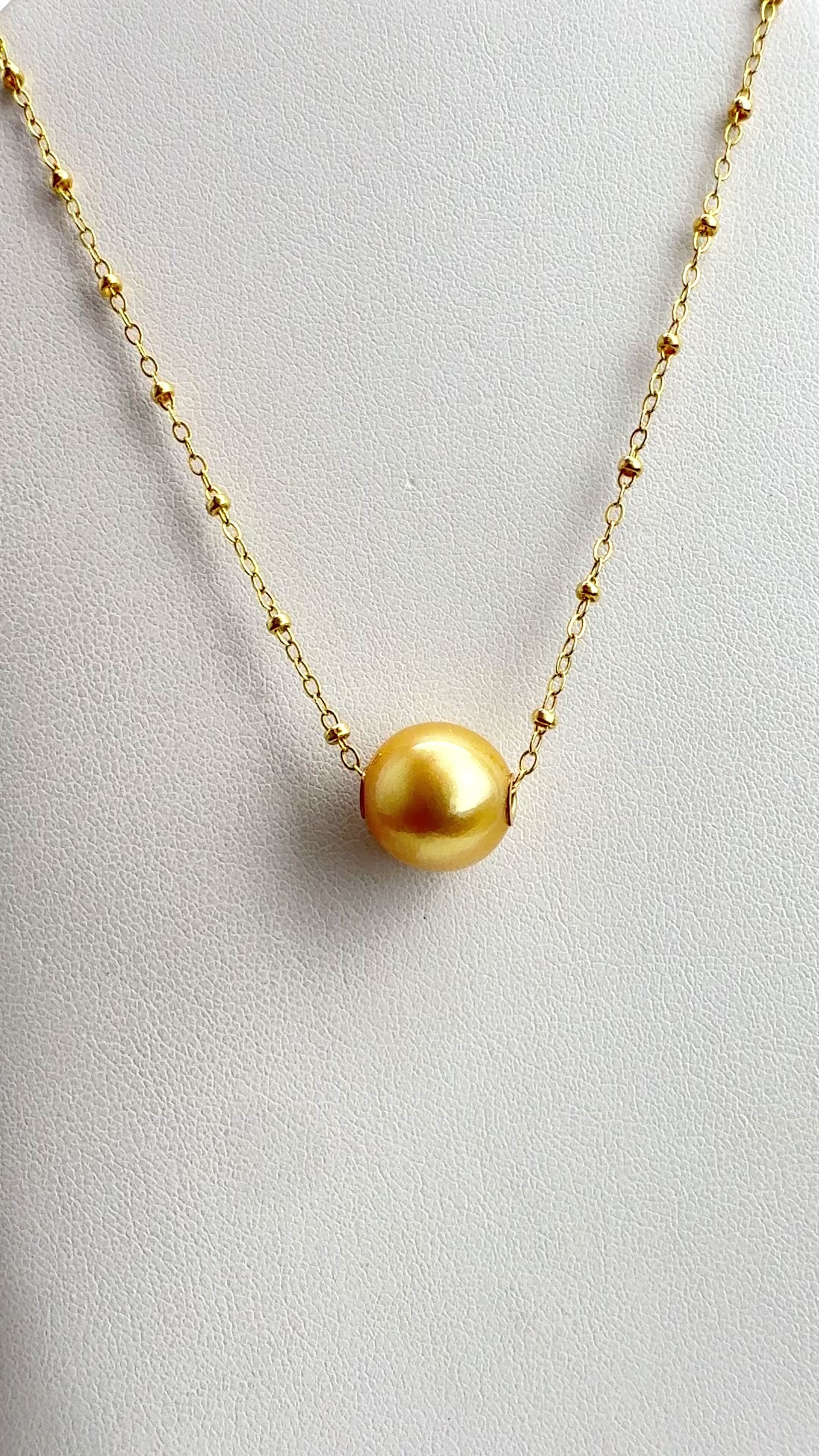 Golden South Sea Floater Necklace #1