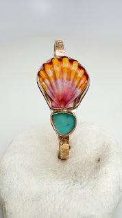 Tropical Gangster - Island Time Piece Bezeled Cuff Bracelet