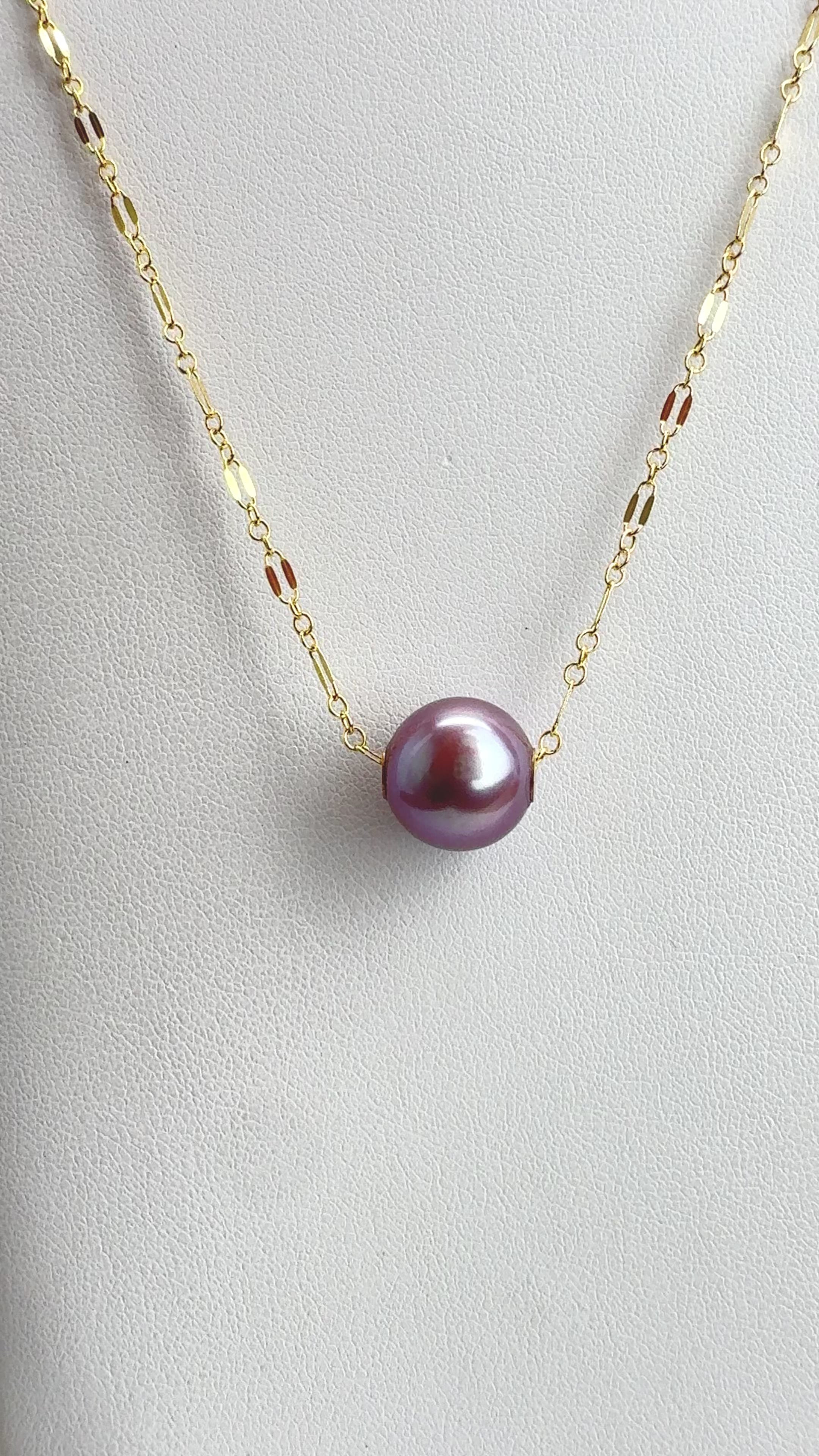 Purple Edison Floater Necklace