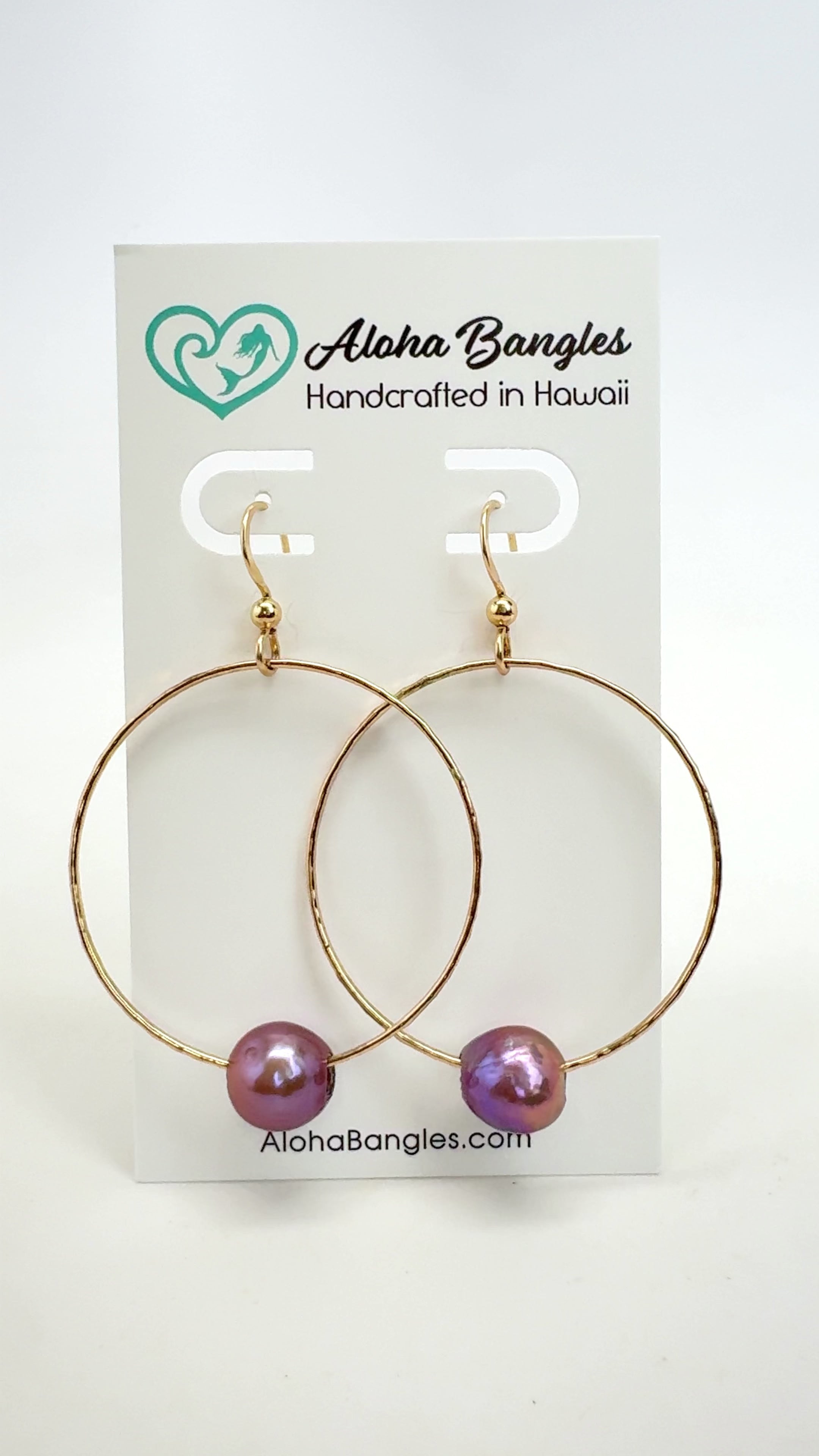 Pink Edison Hoop Earrings