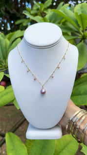 Purple Edison Princess Lei Necklace