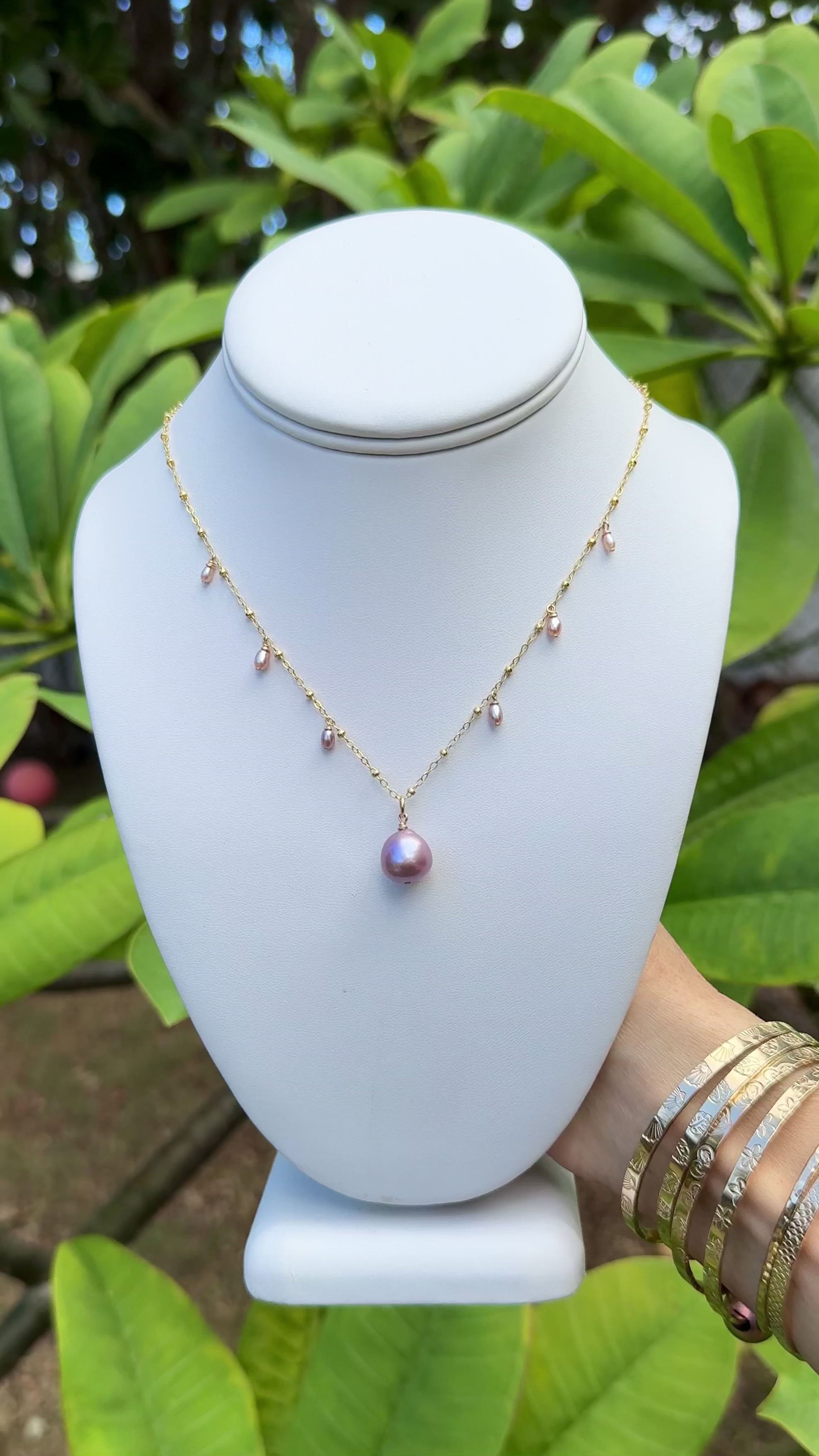 Purple Edison Princess Lei Necklace