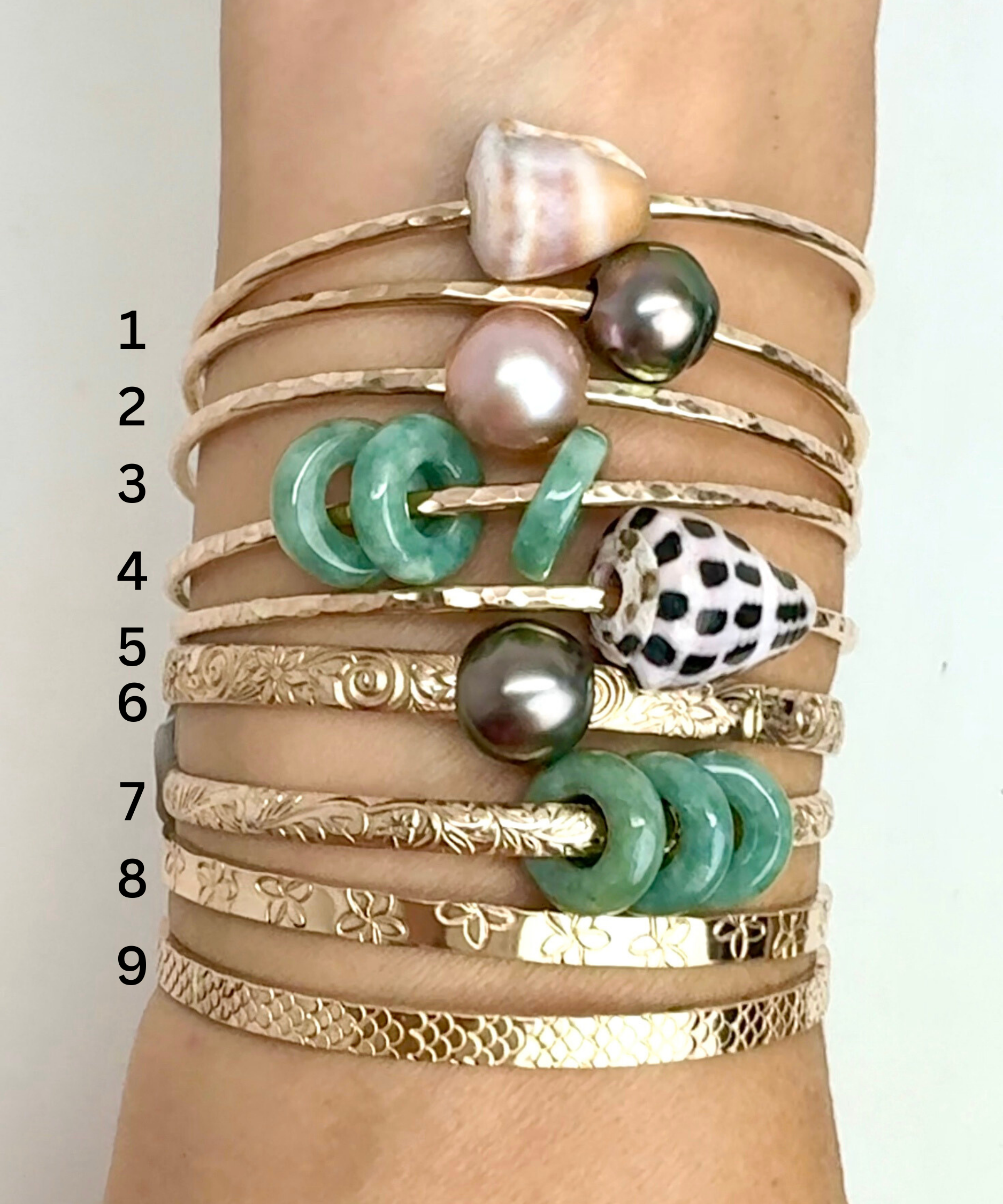 7.25” 14k GF Bangles