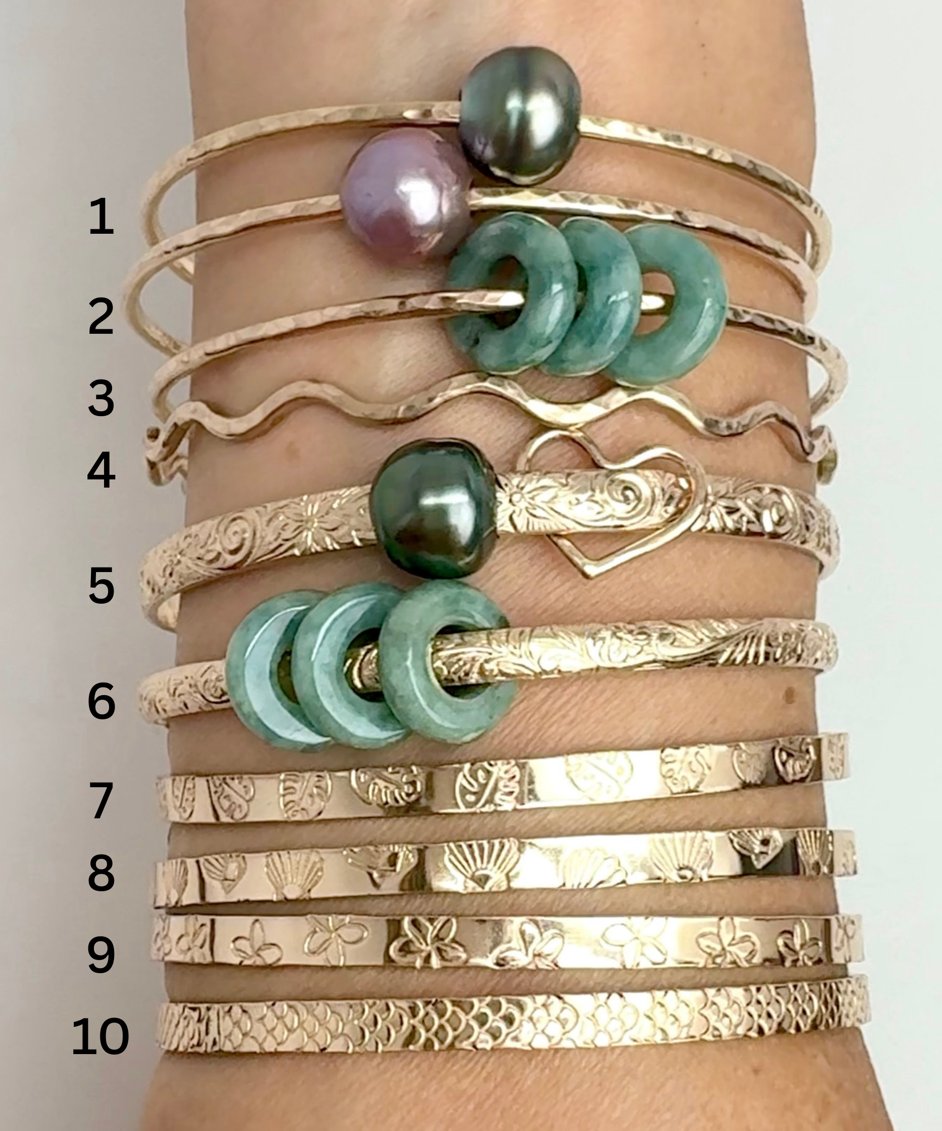 7.75” 14k GF Bangles